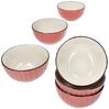 MÄSER Müslischale Mäser OSITA Rose Weiß 6x Müsli-Schale 450ml rosa Steingut 6 Pers, Steingut Bild 2