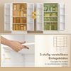 HOMCOM Küchenbuffet verstellbare Regale, 2 Schublade (Hochschrank, 1-St, Buffetschrank) für Küche, Esszimmer, Weiß Bild 5