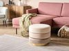 Pouf LOUIN Beige Samtstoff 48 cm 48 cm Bild 2