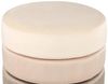Pouf LOUIN Beige Samtstoff 48 cm 48 cm Bild 4