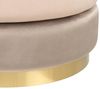 Pouf LOUIN Beige Samtstoff 48 cm 48 cm Bild 5