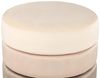 Pouf LOUIN Beige Samtstoff 48 cm 48 cm Bild 4