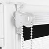 Doppelrollo Klemmfix ohne Bohren 75x100 cm Schwarz/Weiß Duo Rollo Klemmrollo Sonnenschutzrollo Fensterrollo für Fenster & Türen Zebrarollo Seitenzugrollo Bild 3