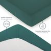 Blumtal® Baumwolle Spannbettlaken 180x200 cm Basics Jersey im 2er Set - Bettbezug 180x200 cm - Oeko-TEX zertifiziertes Spannbetttuch 180x200 cm - Matratzenbezug 180x200- Leintuch 180x200- Silver Pine Bild 4