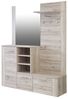FORTE Big Bang Kleiderpaneel, Holzwerkstoff, Beige/Braun, 155,2 x 200 x 41,6 cm Bild 4