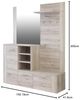 FORTE Big Bang Kleiderpaneel, Holzwerkstoff, Beige/Braun, 155,2 x 200 x 41,6 cm Bild 3