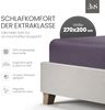 Bettwaesche-mit-Stil Mako-Satin Spannbettlaken lila (malve) 270x200cm Bild 2