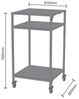 cozze® Hoher Outdoor Küchentisch für den Außenbereich, z. B. für einen Pizzaofen | T60 cm, H110 cm, offen, schwarz Bild 2