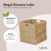 Lycce Regalkorb Kallax Einsatz Lake Aufbewahrungskorb Seegras schwarz 35 l, 33 x 33 x 33 cm Bild 2