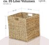 Lycce Regalkorb Kallax Einsatz Lake Aufbewahrungskorb Seegras schwarz 35 l, 33 x 33 x 33 cm Bild 3