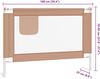 vidaXL Kleinkind Bettschutzgitter Bettgitter Kinderbettgitter Babybettgitter Gitter Kinderbett Babybett Rausfallschutz Taupe 100x25 cm Stoff Bild 3