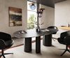 Esstisch Edge Oval 220x120 Keramik Laminam® Nero Greco Anthrazit Troa Metall Schwarz Bild 2