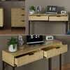 Schreibtisch Lennox Eiche 100 x 30 cm mit 2 Schubladen Vicco Bild 5