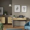 Schreibtisch Lennox Eiche 100 x 30 cm mit 2 Schubladen Vicco Bild 2