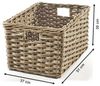 Kobolo Aufbewahrungskorb Regalkorb Rattan kubu mit Grifflöchern - Gr. L Bild 3