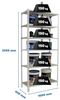 Simonrack Schwerlastregal, Lagerregal, 250 x 100 x 40 cm, Metallregal, Kellerregal, Biegestelle 150 kg, 6 Holzfachböden, Weiss/Holz - Maderclick Bild 2