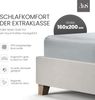 Bettwaesche-mit-Stil Mako-Satin Spannbettlaken grau 160x200cm Bild 2