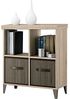 MUEBLES PITARCH Nordik Regal, Holzwerkstoff, Kambrium Eiche, 79 x 70 x 33 cm Bild 1