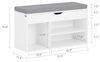 SoBuy FSR45-HG Schuhbank mit Sitzkissen Sitzbank Schuhschrank Schuhregal 3 Fächer weiß BHT ca: 80 x 46 x 30 cm Bild 3