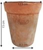 Blumentopf Set Terracotta Aged 3 Stück Pflanztopf Mediterran Ø 12,5 cm Bild 3