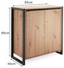 Newroom Kommode Vincent, Wildeiche Sideboard Vintage Industrial Highboard Anrichte Wohnzimmer Bild 3