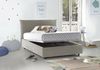 Talamo Italia - Doppelbett Creta, Bettkasten mit Stoffbezug, 100% Made in Italy, Öffnung vorne, inklusive Matratze 120x190 cm, Beige Bild 4