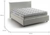 Talamo Italia - Doppelbett Creta, Bettkasten mit Stoffbezug, 100% Made in Italy, Öffnung vorne, inklusive Matratze 120x190 cm, Beige Bild 2