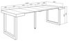 Skraut Home | Ausziehbarertisch | Multifunktionaler ausziehbarer | 220 | Für 10 Gäste | Massivholz Beine | Moderner Stil | Mattweiß und Zement Bild 3