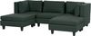Beliani 'Unstad' Sofa, Grün, Leinenoptik, 72 x 76 x 228 cm, ohne Ottomane, U-Form Bild 4