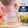 KONZEPT Salatschüssel aus Glas, 1,7 L, Glasschale ideal für Salat, (Obst, Snack, Mussli, Süßigkeiten, 1-tlg), Spülmaschinenfest, 19 cm Durchmesser Bild 4