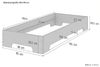 Robustes Bettgestell in kompakter Form 80x190 Massivholz Kiefer 60.56-08-190oR Bild 3