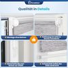 Grandekor Doppelrollo Klemmfix ohne Bohren Marmor Grau 90x150 cm(Stoffbreite 86cm) Fenster Rollos für innen Klemmrollos Duo Rollos für Fenster ohne Bohren mit Bohren Privatschutz UV-Schutz Zebrarollo Bild 5