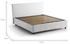 Talamo Italia - Doppelbett Bonella, Bettkasten mit Stoffbezug, 100 % Made in Italy, Öffnung vorne, geeignet für Matratzen 160x200 cm, Weiß Bild 2
