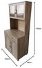 HTI-Line Hochschrank Küchenbuffet Blanca (Stück, 1-St, 1x Schrank Blanca, ohne Dekoration) Küchenschrank Hochschrank Bild 2