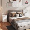 HOMCOM Nachttisch griffloses Design (Beistelltisch mit 3 Schubladen, 2-St, Nachtschrank), für Schlafzimmer, Wohnzimmer, 40 x 30 x 59,5 cm, Weiß Bild 2