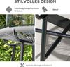 Outsunny Beistelltisch aus PE Rattan runder Couchtisch mit Glastischplatte Tablett Gartentisch Gartenmöbel Kaffeetisch Sofatisch Bistrotisch für Garten Terrasse Balkon, 50 x 50 x 50 cm, Grau Bild 5