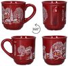 MamboCat Tasse 6er Set Glühweinbecher in dunkelrot Weihnachtslandschaft 0,2L geeicht, Porzellan, Weihnachtsgeschirr, Weihnachten, Weihnachtsmarkt, Punsch Bild 4