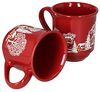 MamboCat Tasse 6er Set Glühweinbecher in dunkelrot Weihnachtslandschaft 0,2L geeicht, Porzellan, Weihnachtsgeschirr, Weihnachten, Weihnachtsmarkt, Punsch Bild 3