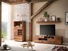 Highboard Altholz massivum Oldwood 80x145x40 cm braun rustikale Holzkommode Weinschrank Küchenschrank Landhausstil Wohnzimmerschrank Bild 2