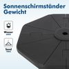 Sekey Ampelschirmständer Sonnenschirmständer für Ampelschirm, nach Befüllung mit Wasser oder Sand bis zu 60KG-78KG Bild 5