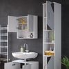 Vicco 'Irma' Badschrank mit 2 Türen und 6 Fächer, Holz, 192 x 30 x 30 cm, Weiß Hochglanz Bild 5