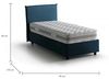 Talamo Italia - Catia-Einzelbett, Bettkasten mit Stoffbezug, 100 % Made in Italy, Öffnung vorne, inklusive Matratze 80x200 cm, Blau Bild 2