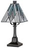 Licht-Erlebnisse Tischleuchte FLORENCE, ohne Leuchtmittel, Glas Metall 32,3 cm hoch in Bronze Antik Mehrfarbig E14 Tiffany Stil Bild 2