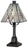 Licht-Erlebnisse Tischleuchte FLORENCE, ohne Leuchtmittel, Glas Metall 32,3 cm hoch in Bronze Antik Mehrfarbig E14 Tiffany Stil Bild 1