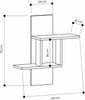 Dmora Regal Meleagros 64 x 20 x 70h cm Schwarz 2 Böden Bild 2