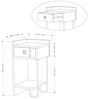 Dmora Nachttisch Quilla 32 x 30 x 61 cm Grau 1 Schublade, 2 Ablagen Bild 2