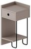Dmora Nachttisch Quilla 32 x 30 x 61 cm Grau 1 Schublade, 2 Ablagen Bild 3