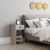 Dmora Nachttisch Quilla 32 x 30 x 61 cm Grau 1 Schublade, 2 Ablagen Bild 5