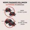 Weber Rollwagen/Für Gasgrills der Q-Serie, Klappbares Design mit Rädern, Integrierter Tragegriff, 16,5 x 75,5 x 71,5 cm (eingeklappt), 63,5 x 53,5 x 71,5 cm (ausgeklappt) Bild 5