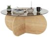 Dmora - Wohnzimmertisch Gliese, Niedriger Wohnzimmertisch, Kaffeeregal, Couchtisch für Sofa, 75x75h35 cm, Eiche Bild 3